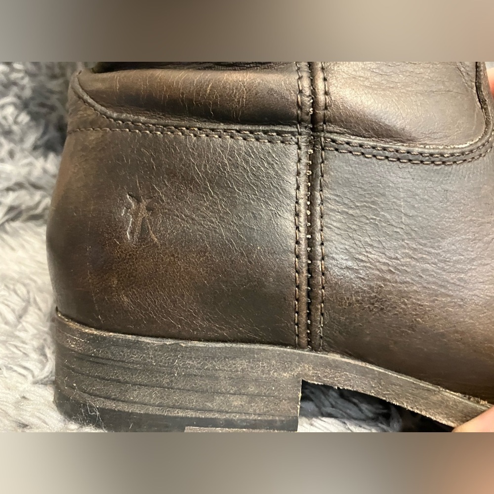 Frye Melissa Button Distressed Leather Women's Knee-High Riding Boots 6B - Picture 12 of 16